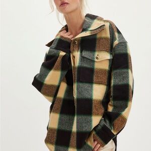 We The Free Plaid “Wyoming Mornings” Black, Green, and Tan Pullover
